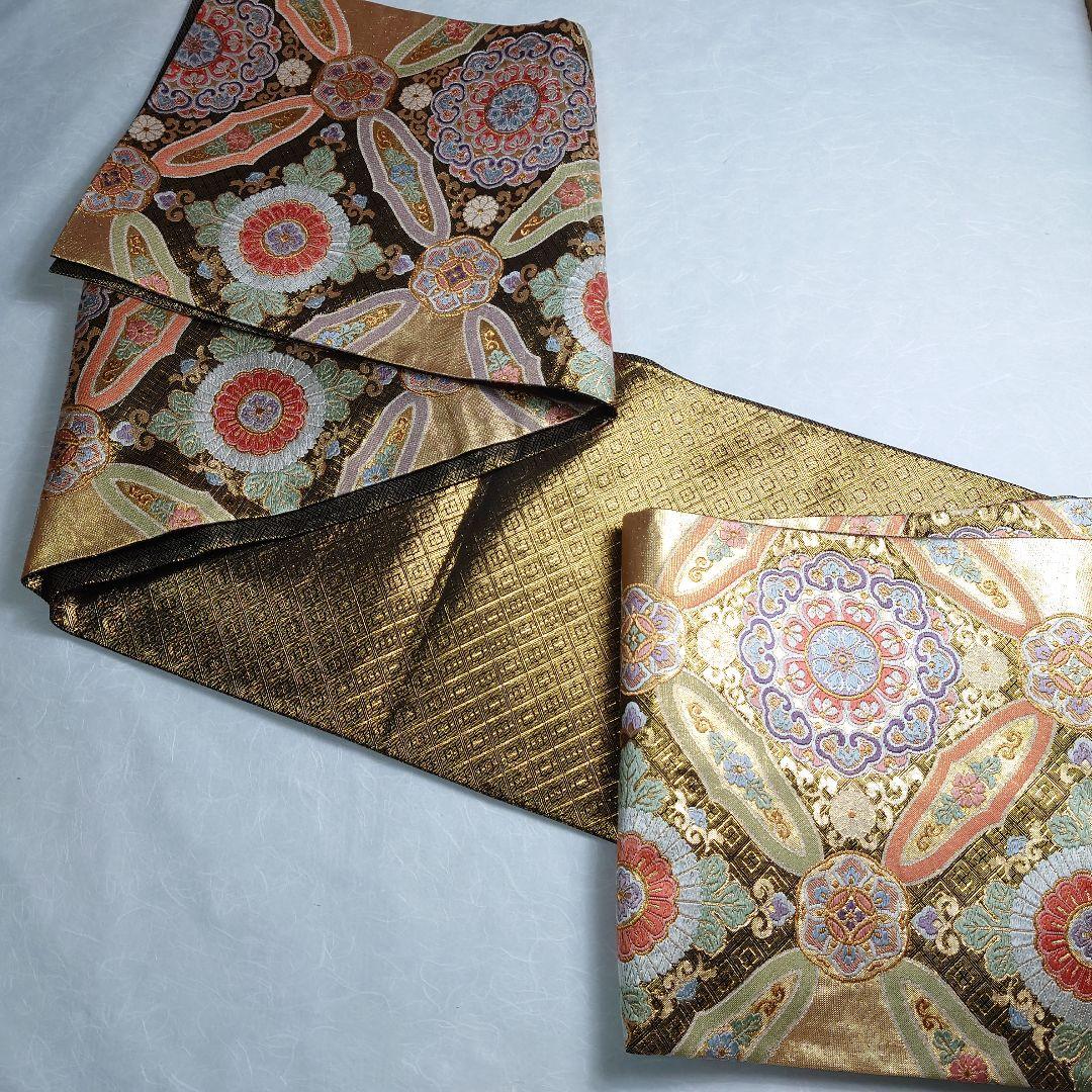 正絹 袋帯 六通柄 三越誂製 正倉院図案 高級 振袖 極上 逸品