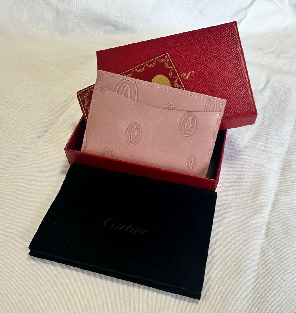 Cartier 名刺入れ　カードケース　本革 新品未使用　ピンク