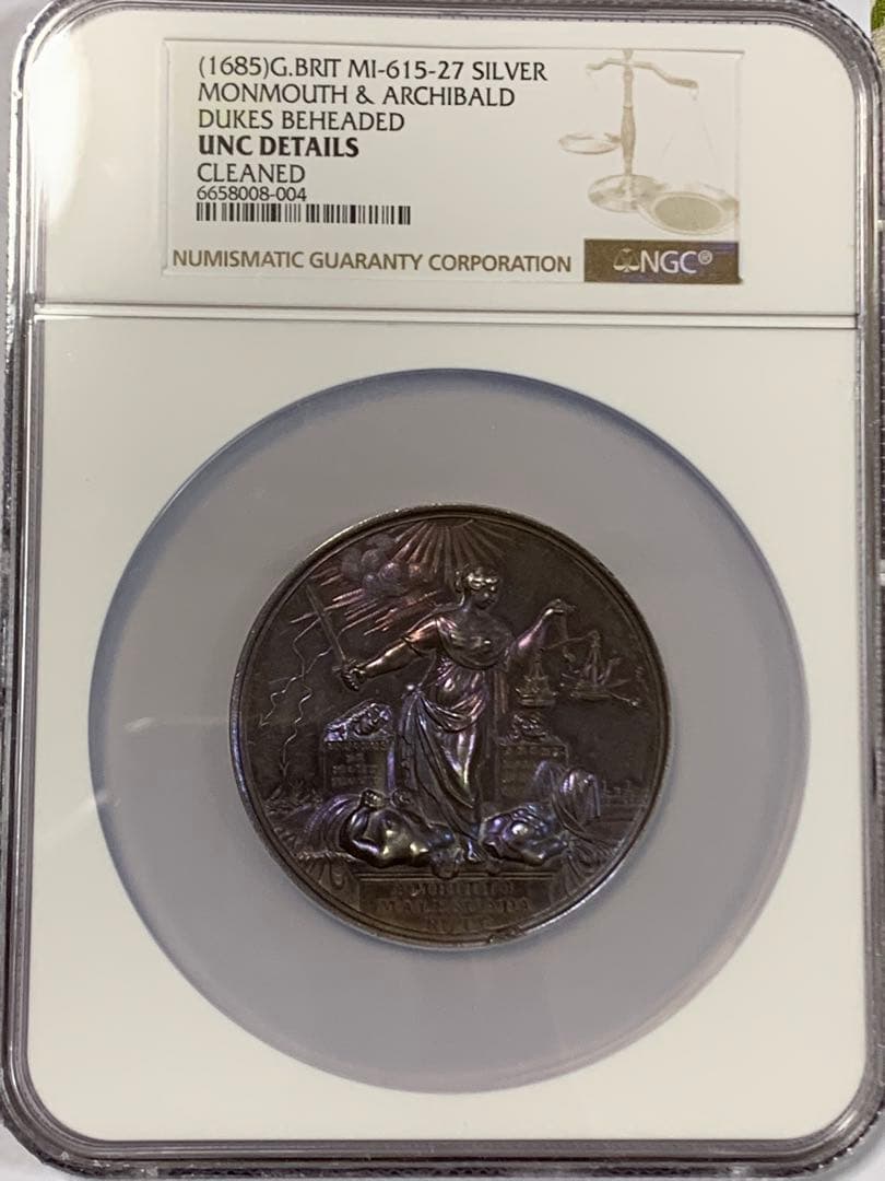 値下げ❗️ジェームズ2世1685年 パープルトーン❗️大型シルバーメダル