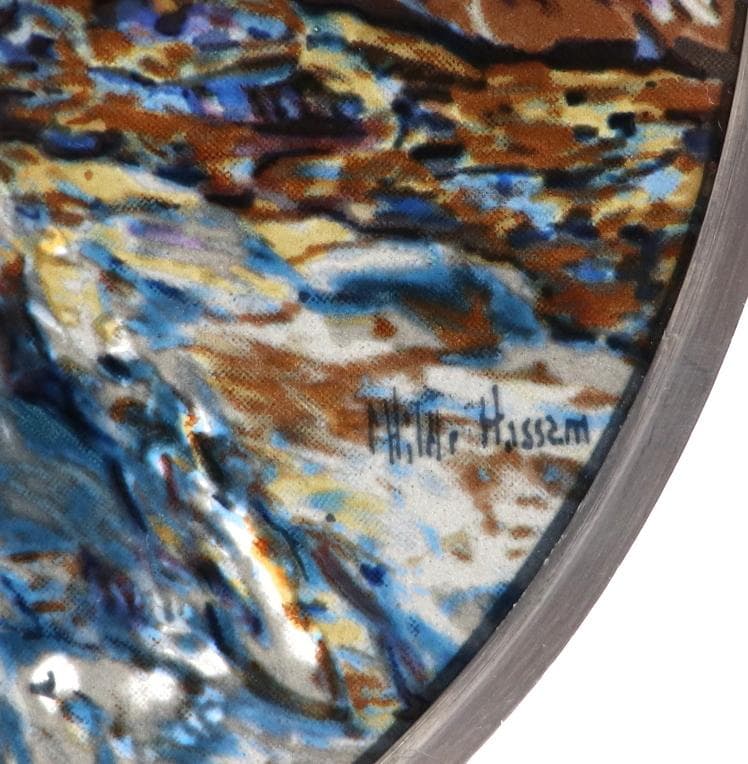 チャイルド・ハッサム ヴィンテージ ステンドグラス アップルドア島の岩棚