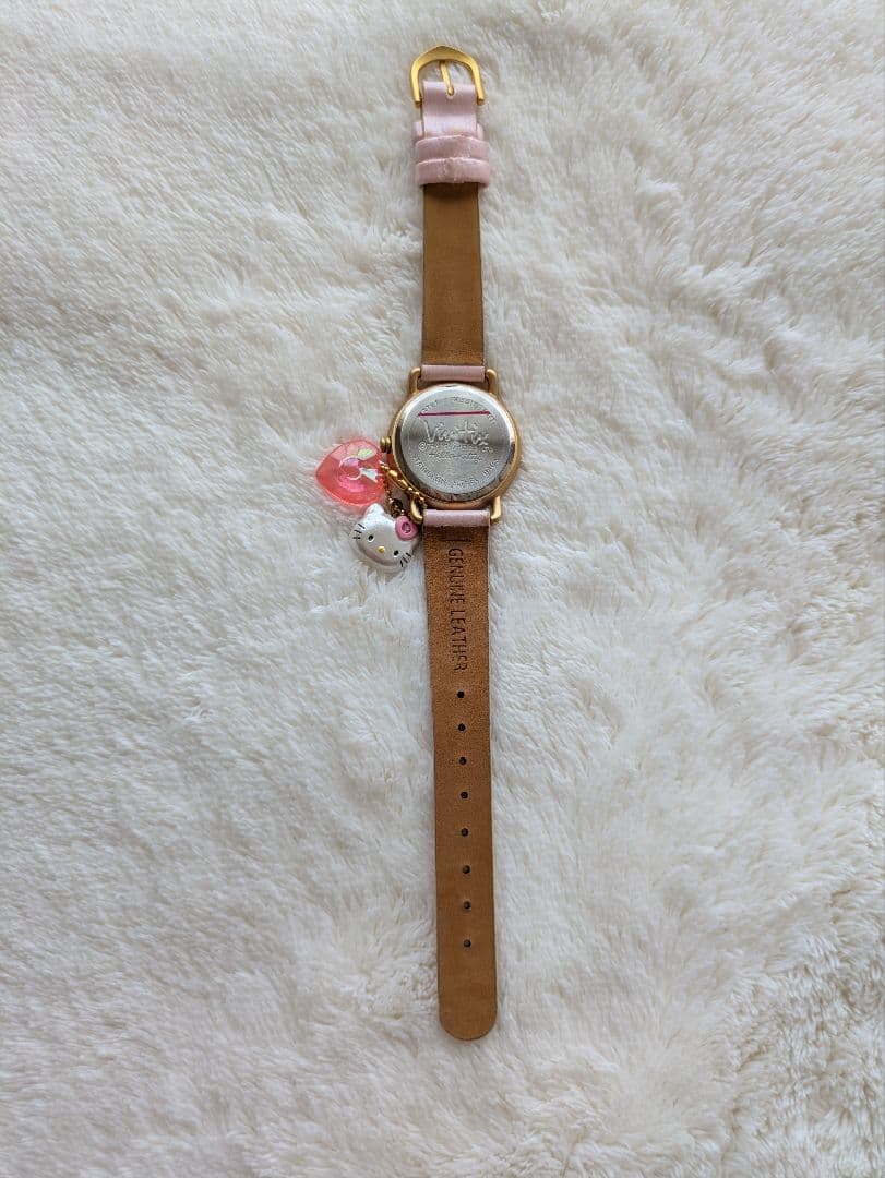 平成レトロ　ビビテックス　ハローキティ ピンク レザーバンド 時計