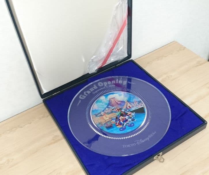新品▼ディズニーシー グランドオープン記念 ガラスプレート プレミア 激レア