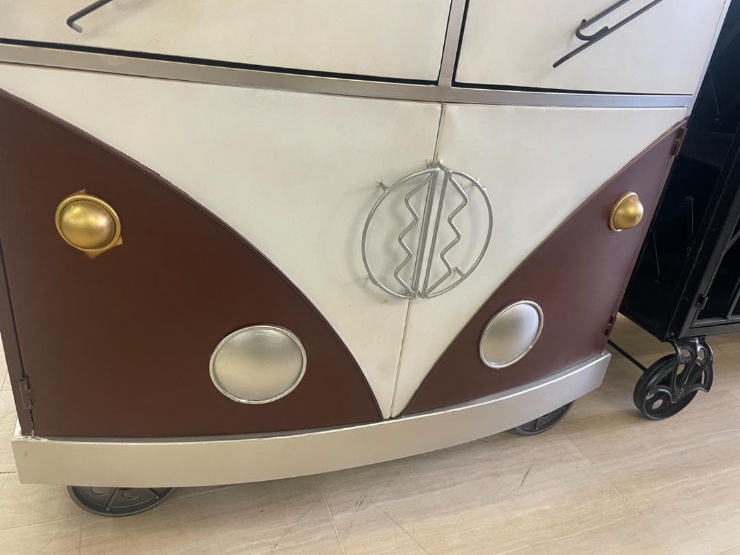 ワーゲン風　キャビネット　収納　引出し　インダストリアル　チェスト　棚　ラック