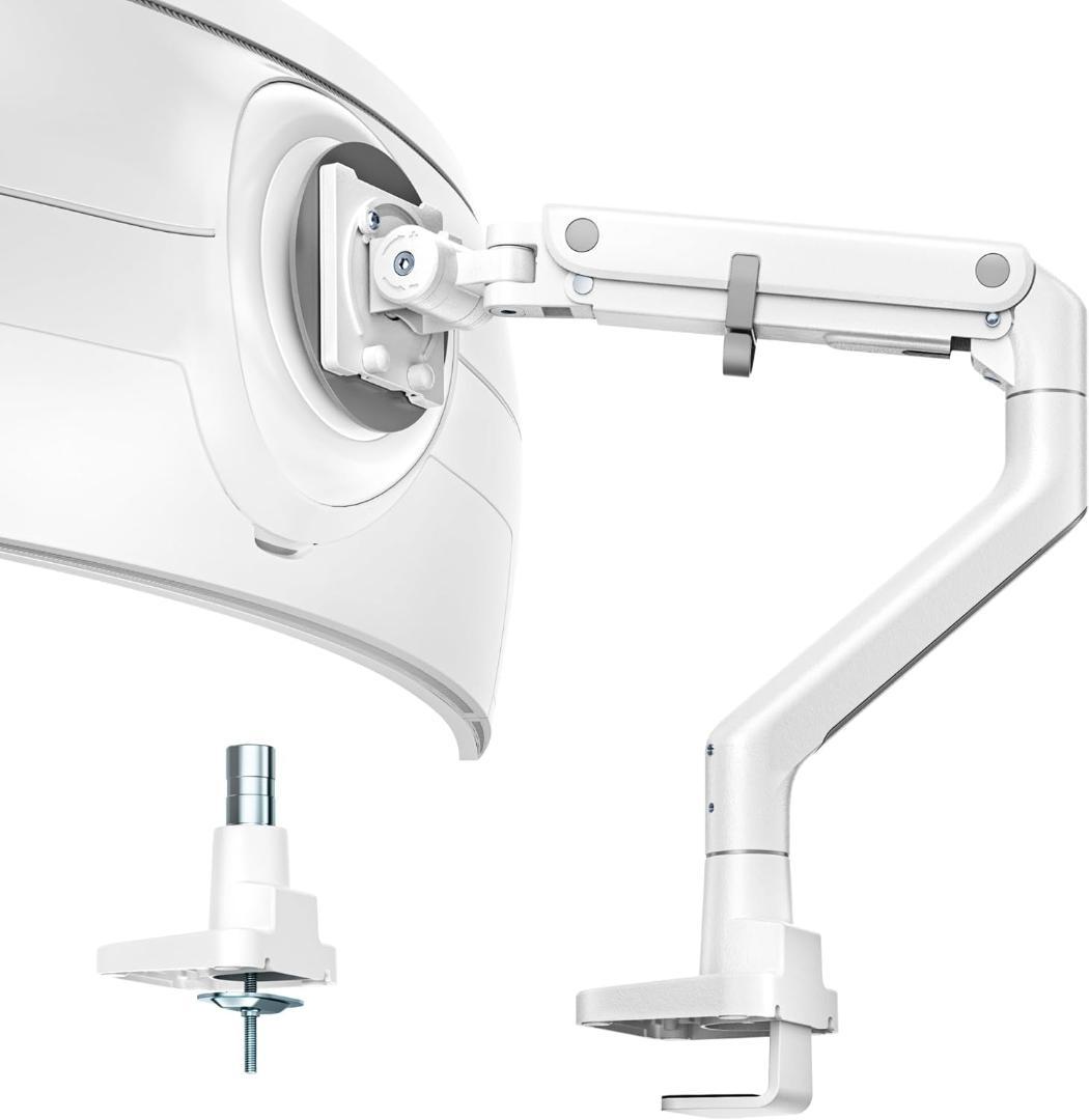 高耐荷重2～27kg★PCモニターアーム★17～57インチ対応 白⭐⑫148
