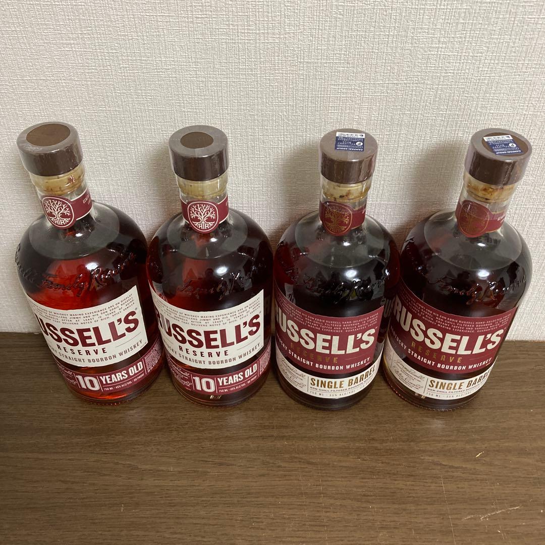 ワイルドターキー　ラッセルズリザーブ　シングルバレルと10年【4本セット】