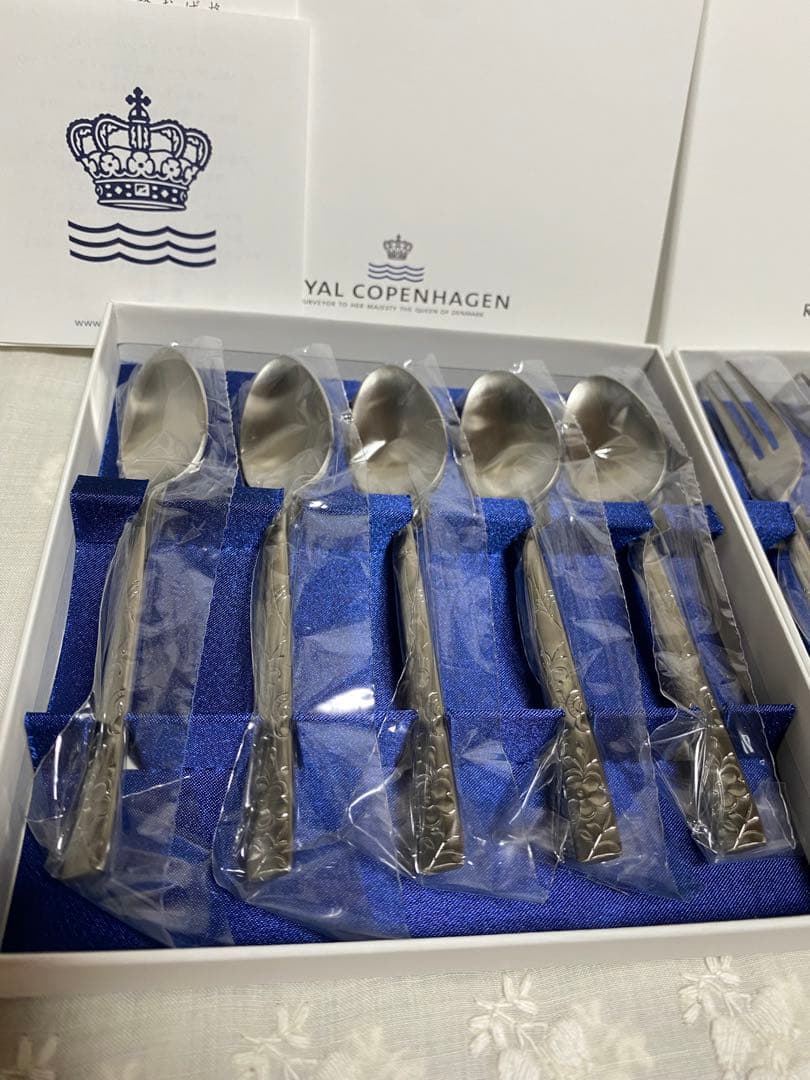ロイヤルコペンハーゲン シェラン　スプーンフォークセット　計10本セット