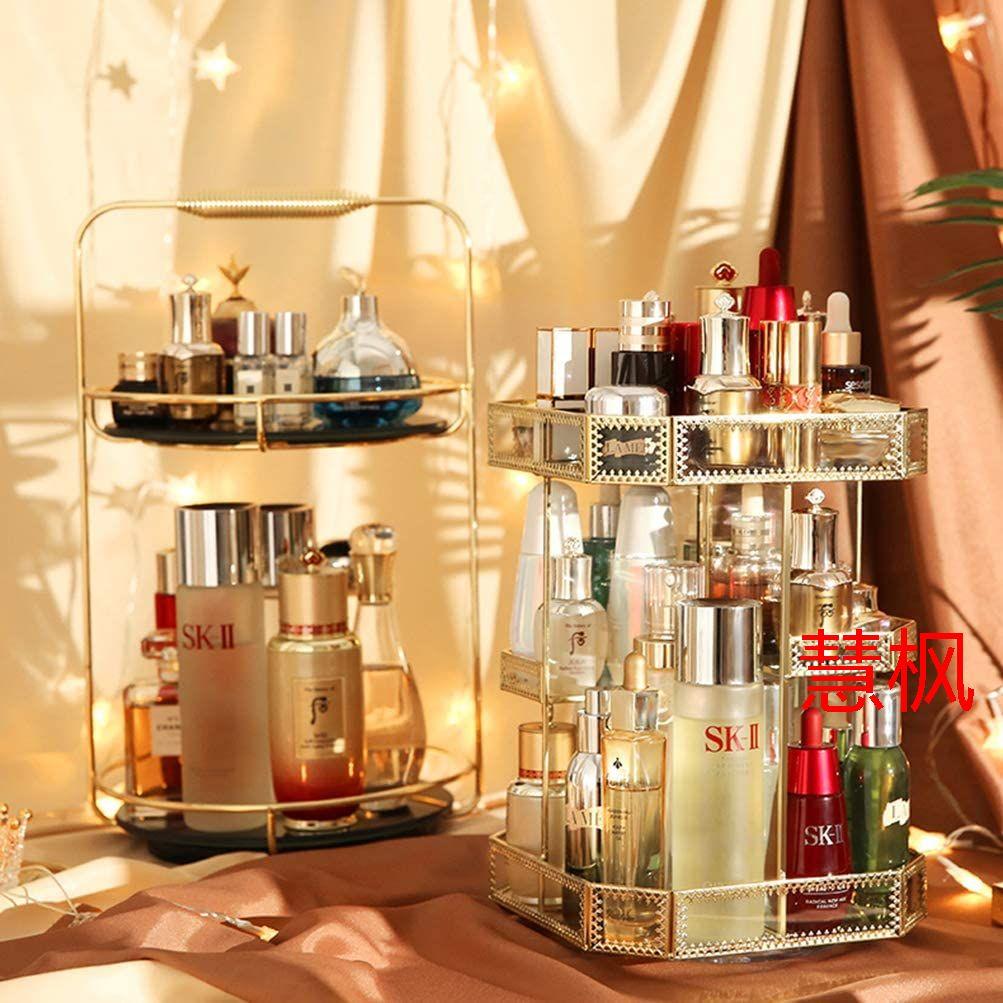 おしゃれ 回転 ３６０度回転式 透明化粧品ケース コスメ収納 大容量 化粧品V