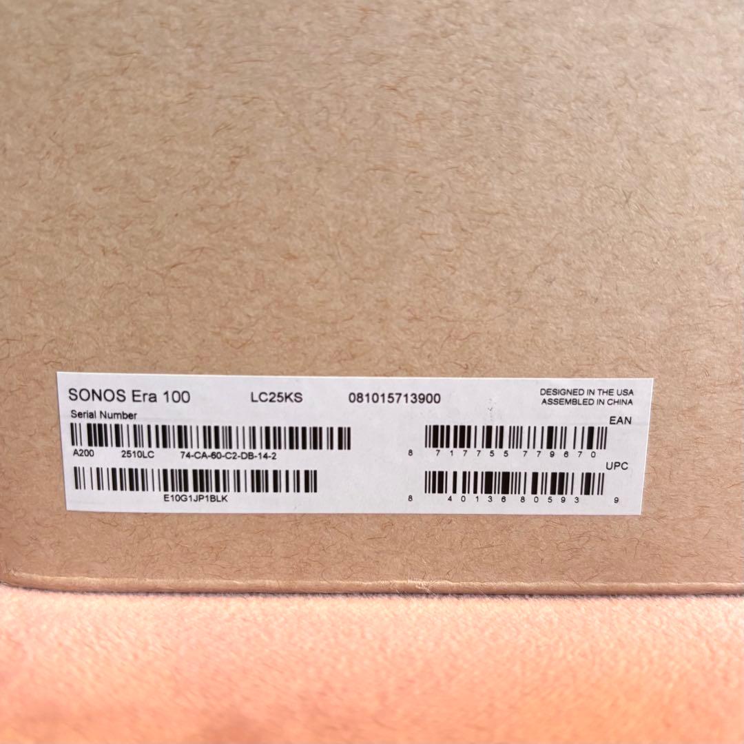 Sonos Era 100 スマート スピーカー 新品 未使用 ワイヤレス