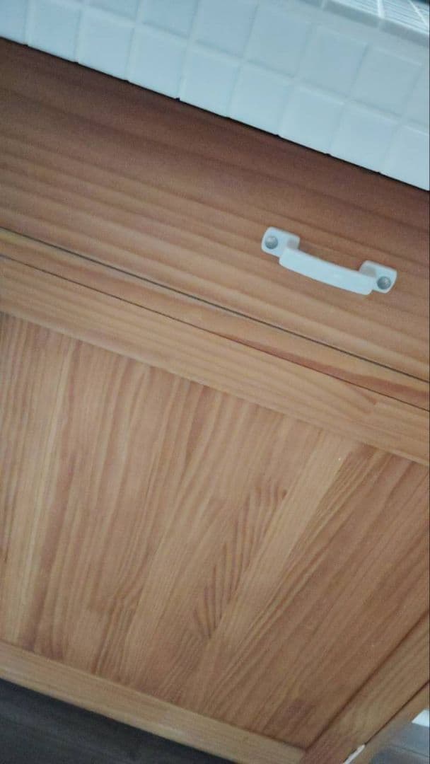 MOMO NATURAL 木製キッチンカウンター タイル天板付き