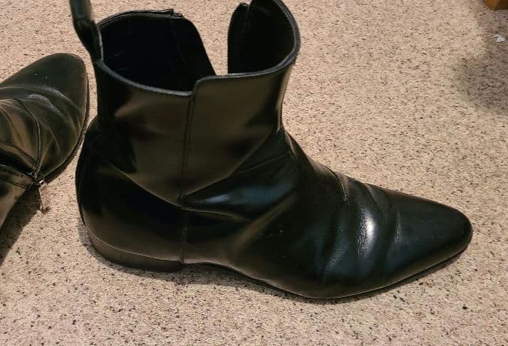 SAINT LAURENT エディ期 Wyatt サイドジップブーツ 黒 42