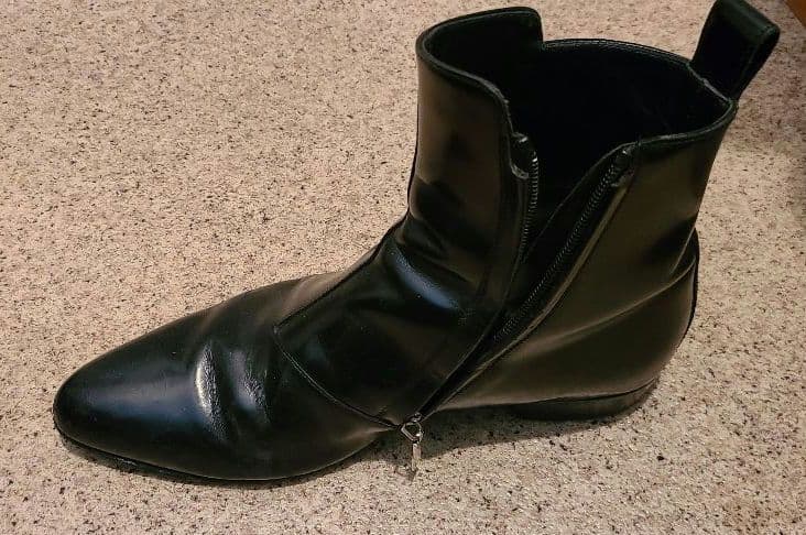 SAINT LAURENT エディ期 Wyatt サイドジップブーツ 黒 42