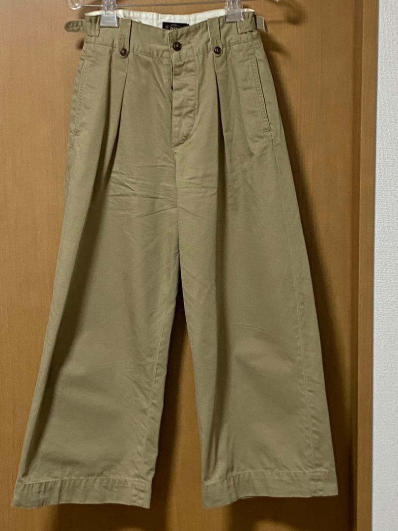 RRL ベージュ コットン ワイドレッグ チノパン