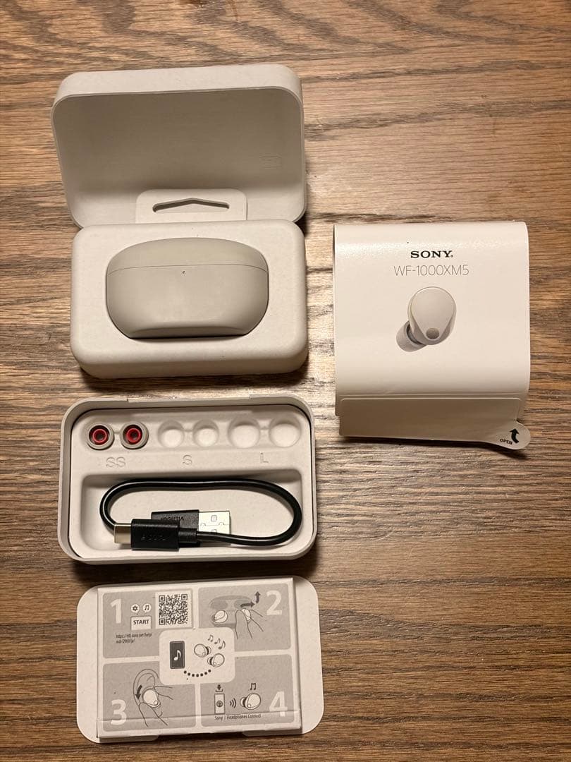 極美品 SONY WF-1000XM5 プラチナムシルバー