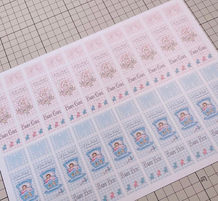 【お裾分けファイル】babyロングタグ（上質紙）10シート