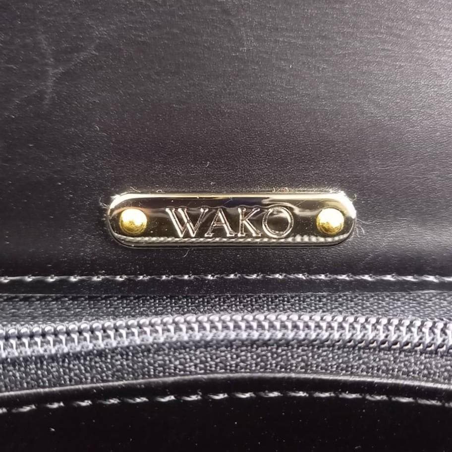 ✨良品✨ WAKO 銀座和光 フォーマルバッグ カーフレザー 黒 ゴールド金具