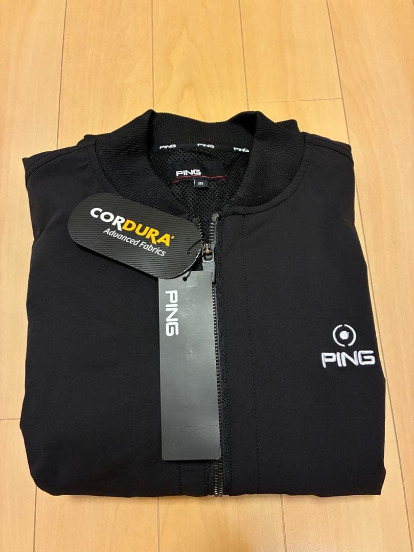 【新品タグ付】　PING ゴルフブルゾン M ブラック コーデュラ素材