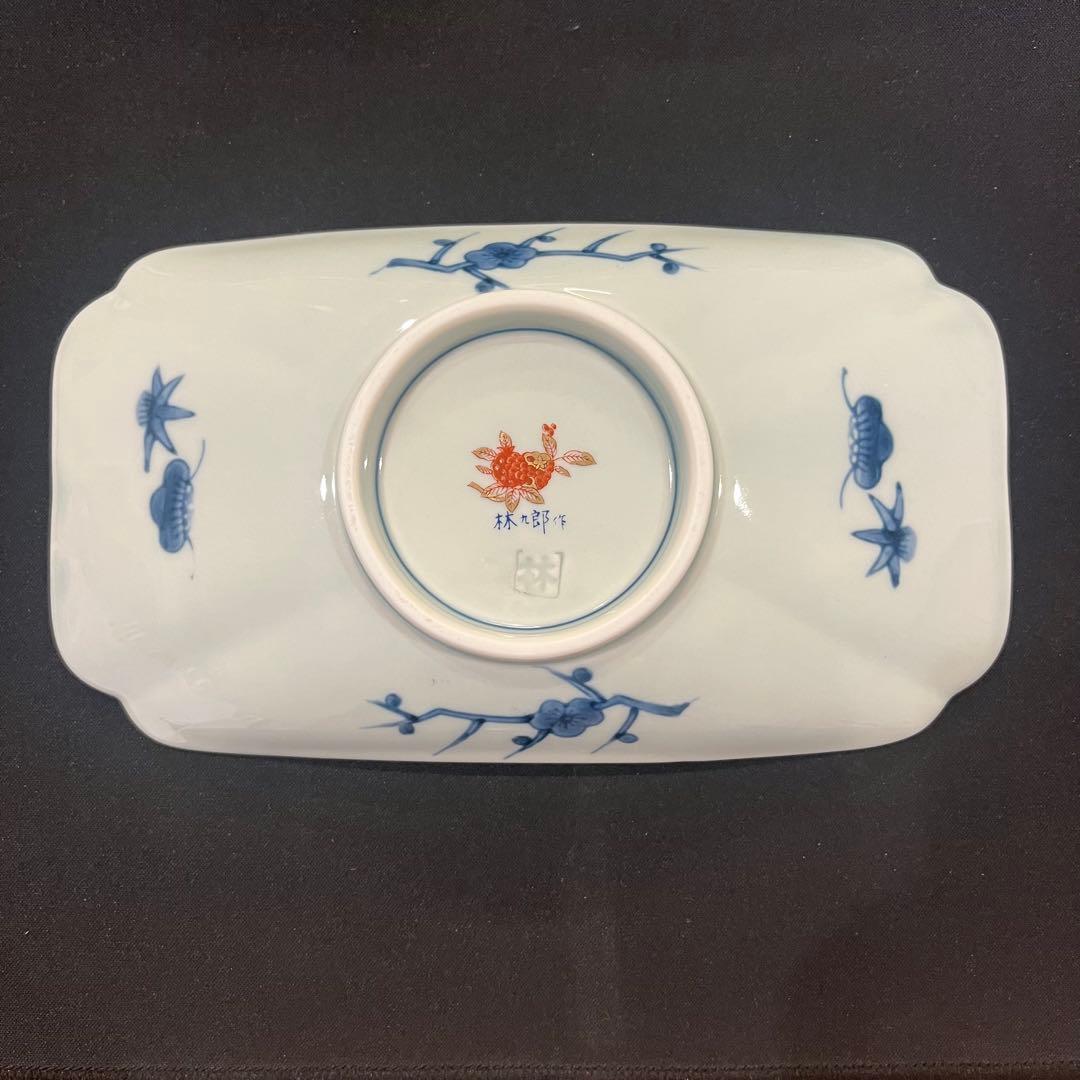 W*1様 林九郎窯 色絵金彩 鳥文様 長皿｜有田焼・古伊万里風・和食器 5枚 セ