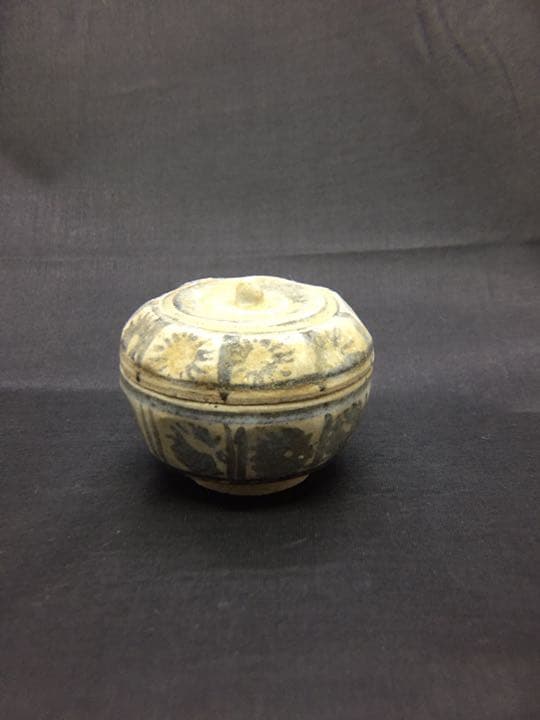 宋胡禄八角面取香合◆15世紀◆茶道具◆香合◆キズ無し◆スコタイ◆サワンカローク