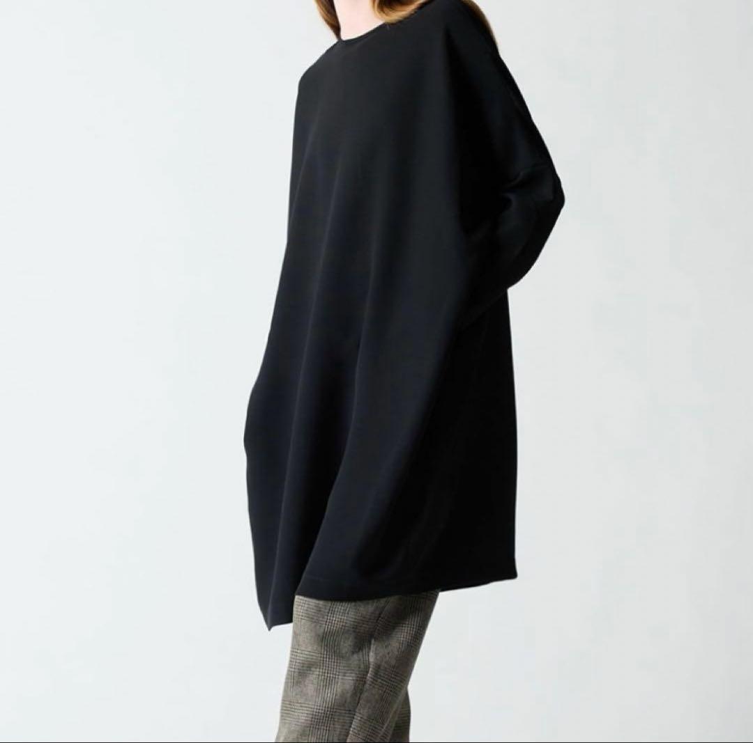 美品ミズイロインド ワイドコクーンワンピース 黒定番人気 セレモニー ゆったり