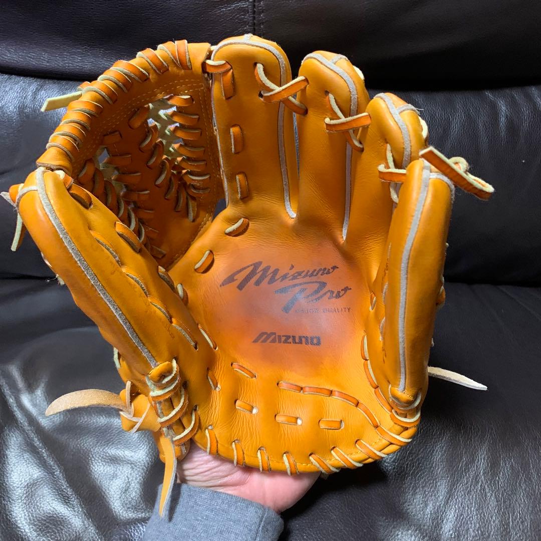 Mizuno Pro 硬式内野手用グローブ オレンジ