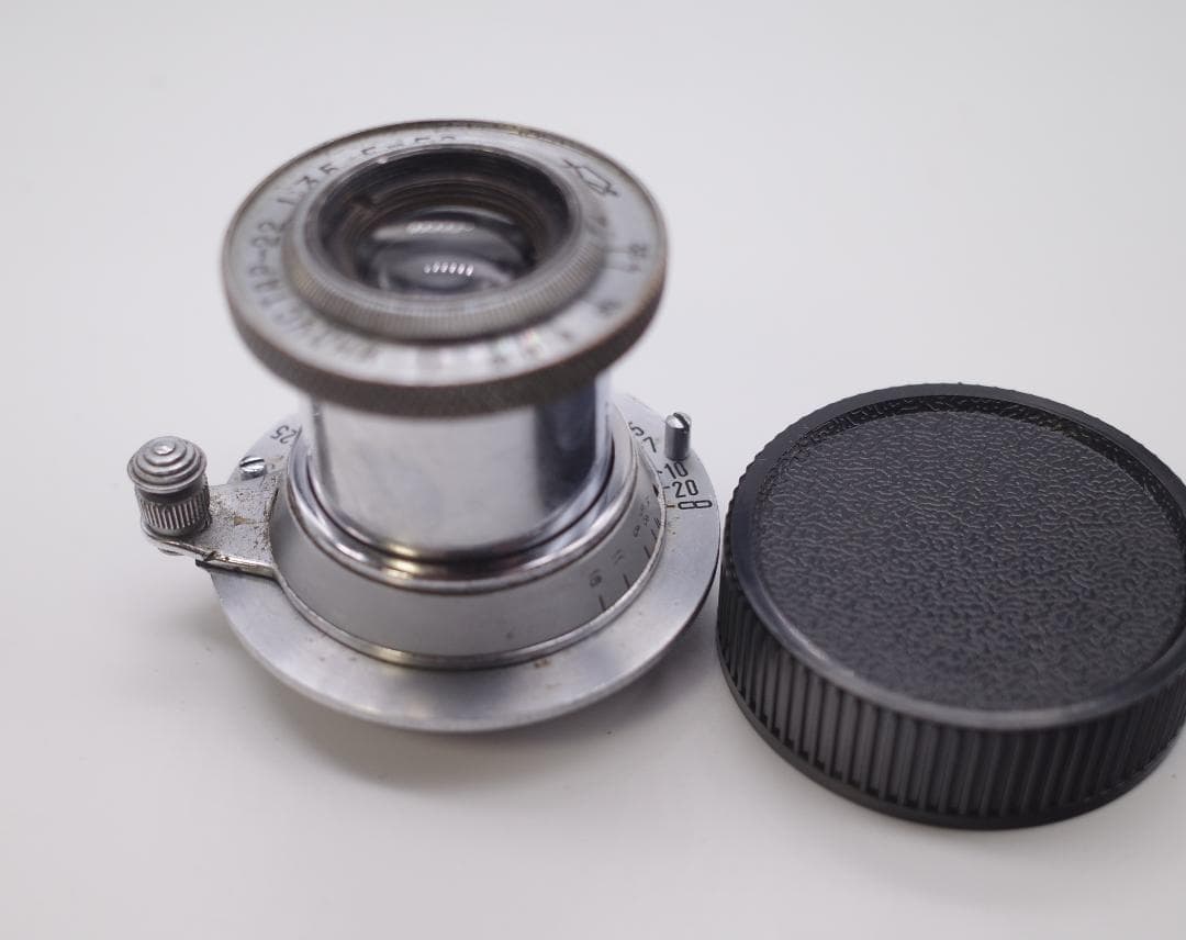 41　希少【RED P】　沈胴式オールドレンズ インダスター22　L39