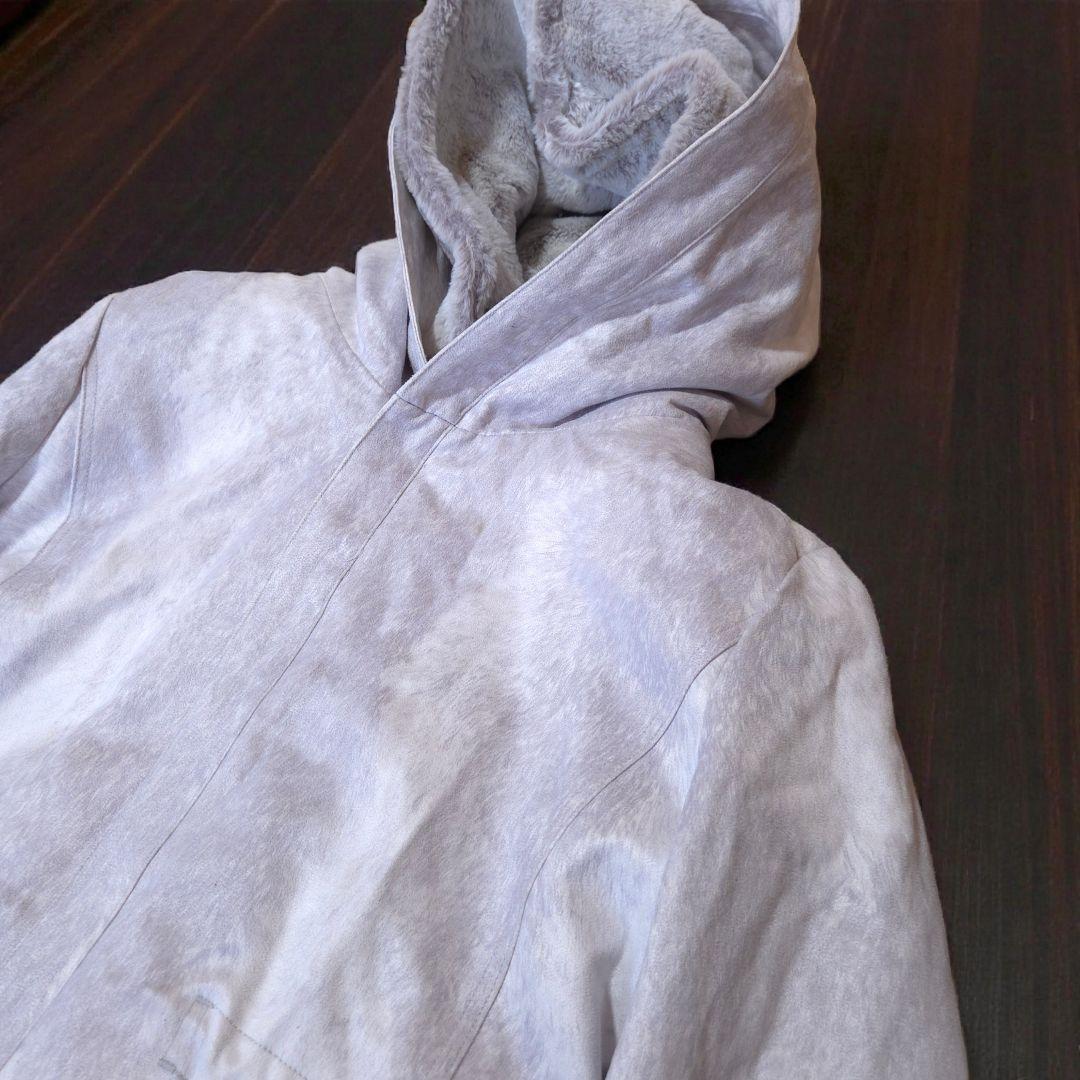 TORNADO MART トルネードマート ムートン フーデッドコート LL 白