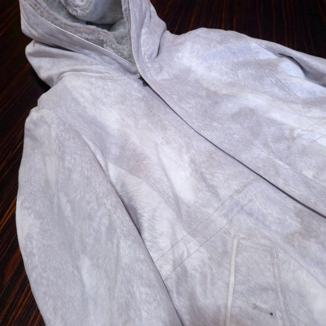 TORNADO MART トルネードマート ムートン フーデッドコート LL 白