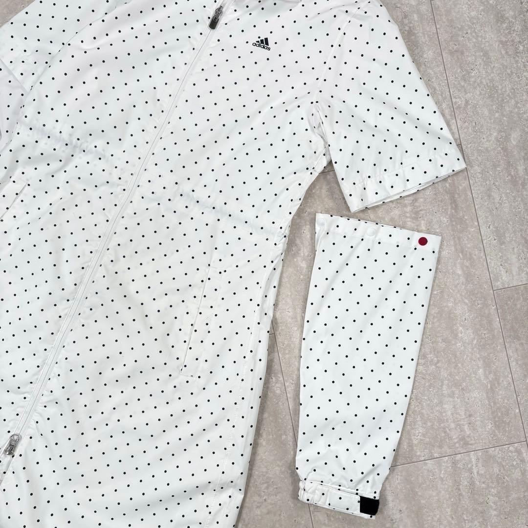 アディダスゴルフ レインウェア レインコート ドット柄 水玉 2way S