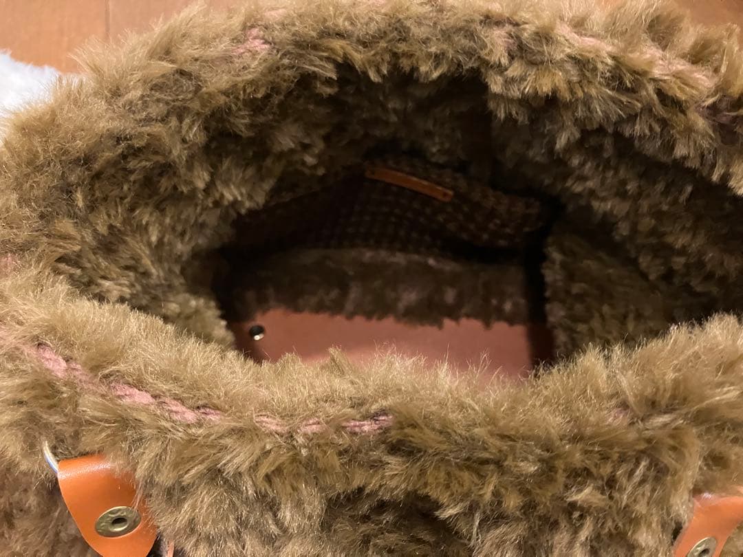 トイプードル　カートバッグ オフホワイト&ブラウン　ネコピー