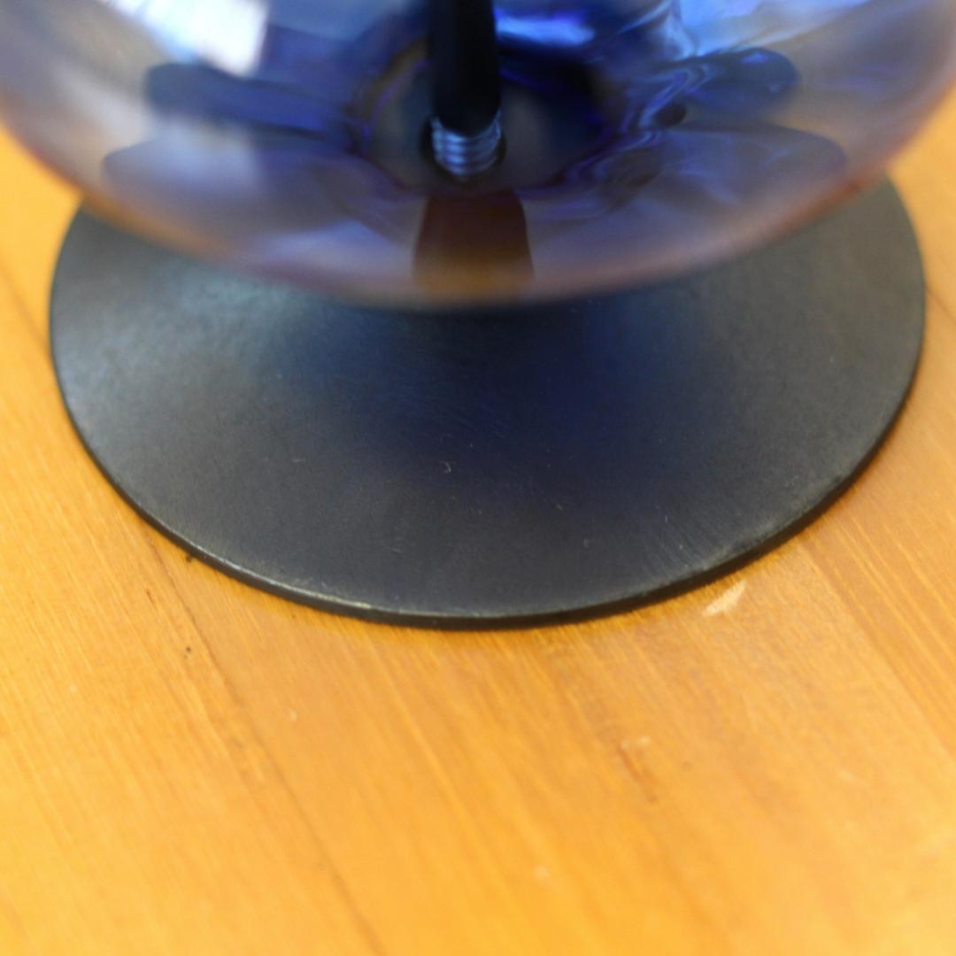 【美品】エリックホグラン　キャンドルスタンド オニオン型　ブルー 02