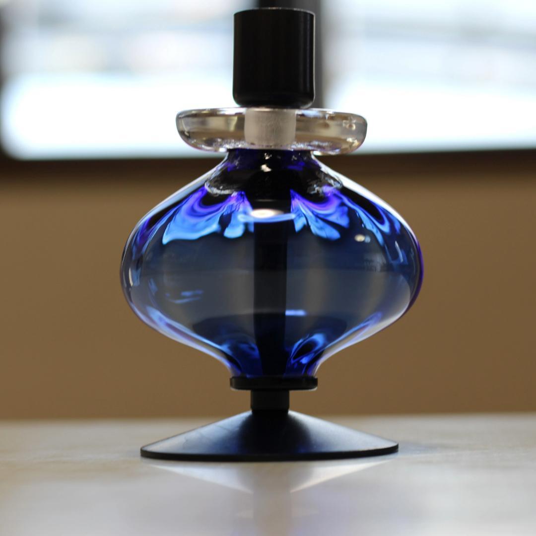 【美品】エリックホグラン　キャンドルスタンド オニオン型　ブルー 02