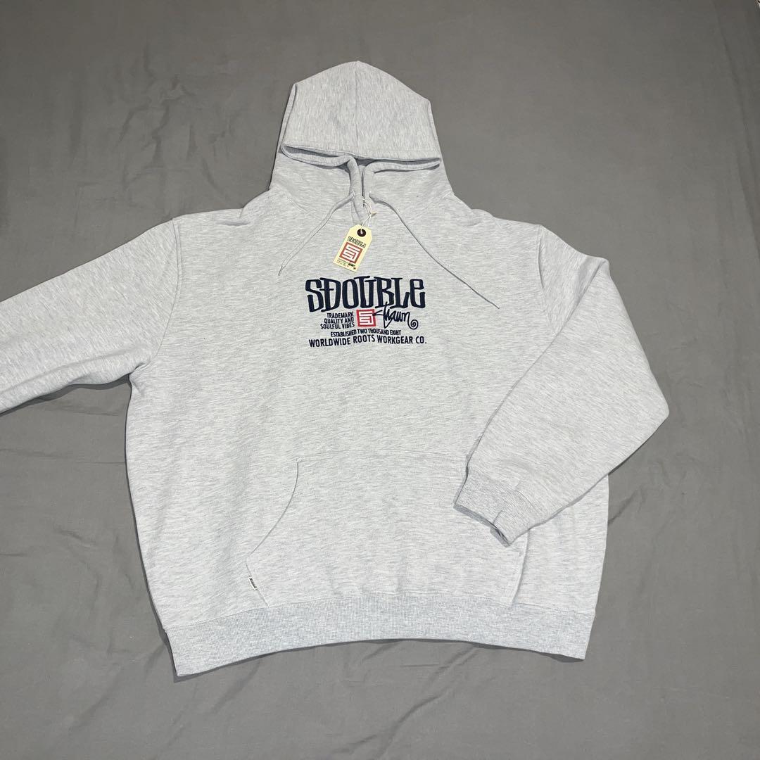 エスダブル トレーナー 未使用 ロゴ プリント 裏起毛 L S/DOUBLE