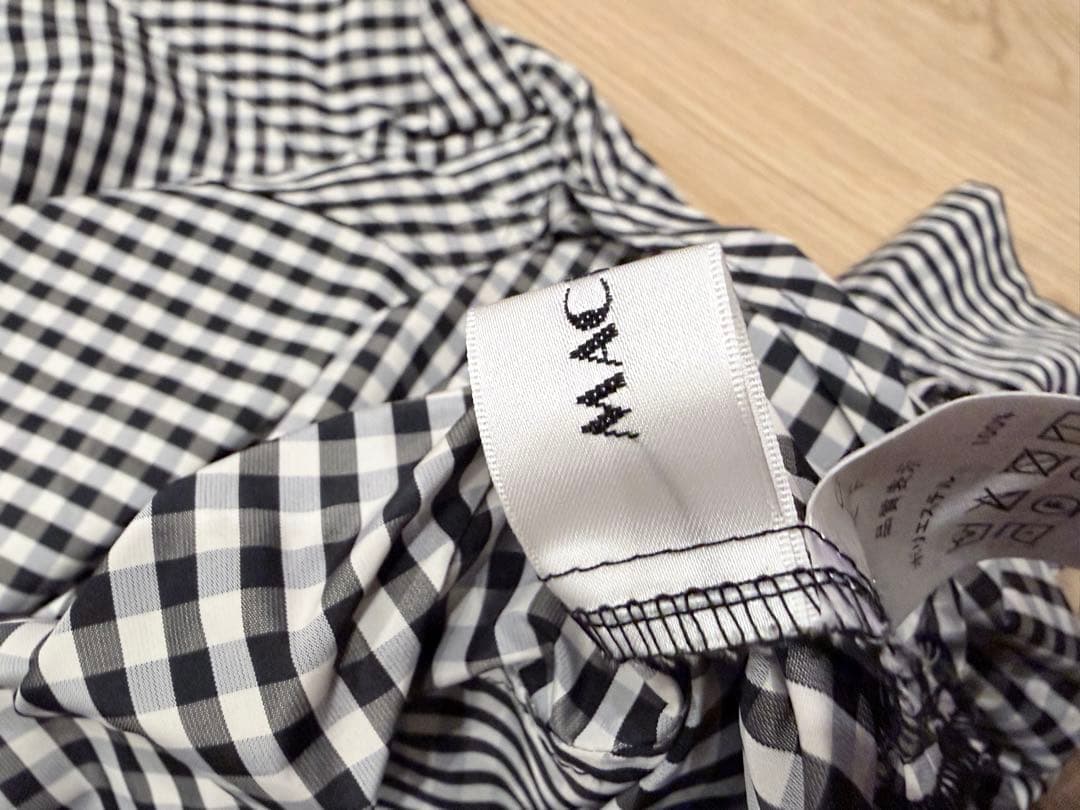 machatt ギンガムチェック　スタンドカラーオーバーシャツ