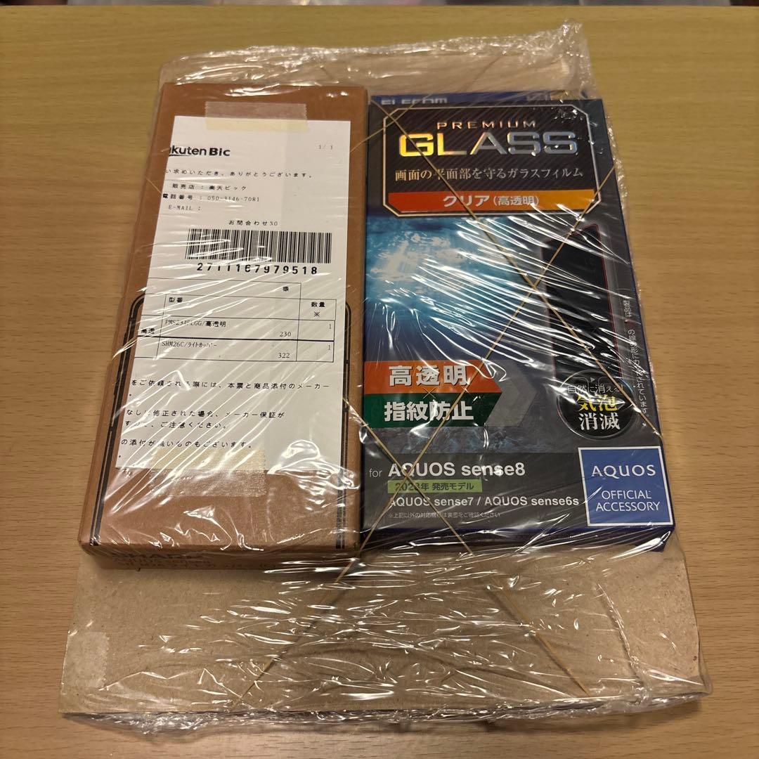 AQUOS sense8 本体 未開封品 ELECOMガラスフィルム セット