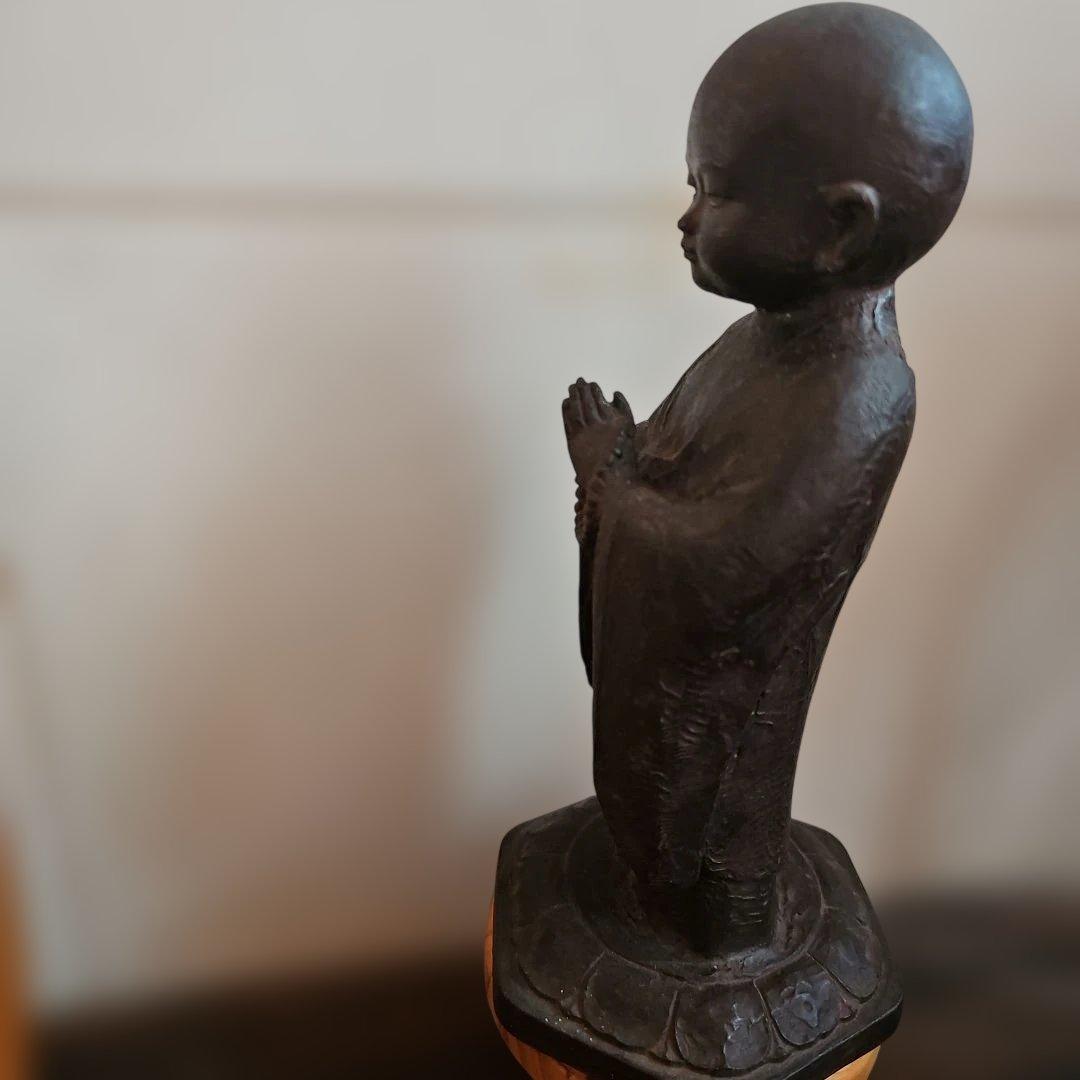 合掌地蔵菩薩像　友沢正彦作　祈り　ブロンズ像