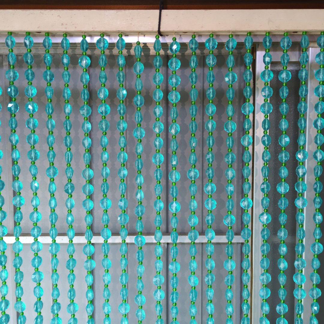 ★懐かしい〜★レトロポップな昭和のビーズのれん 玉すだれ 玉のれん 昭和レトロ