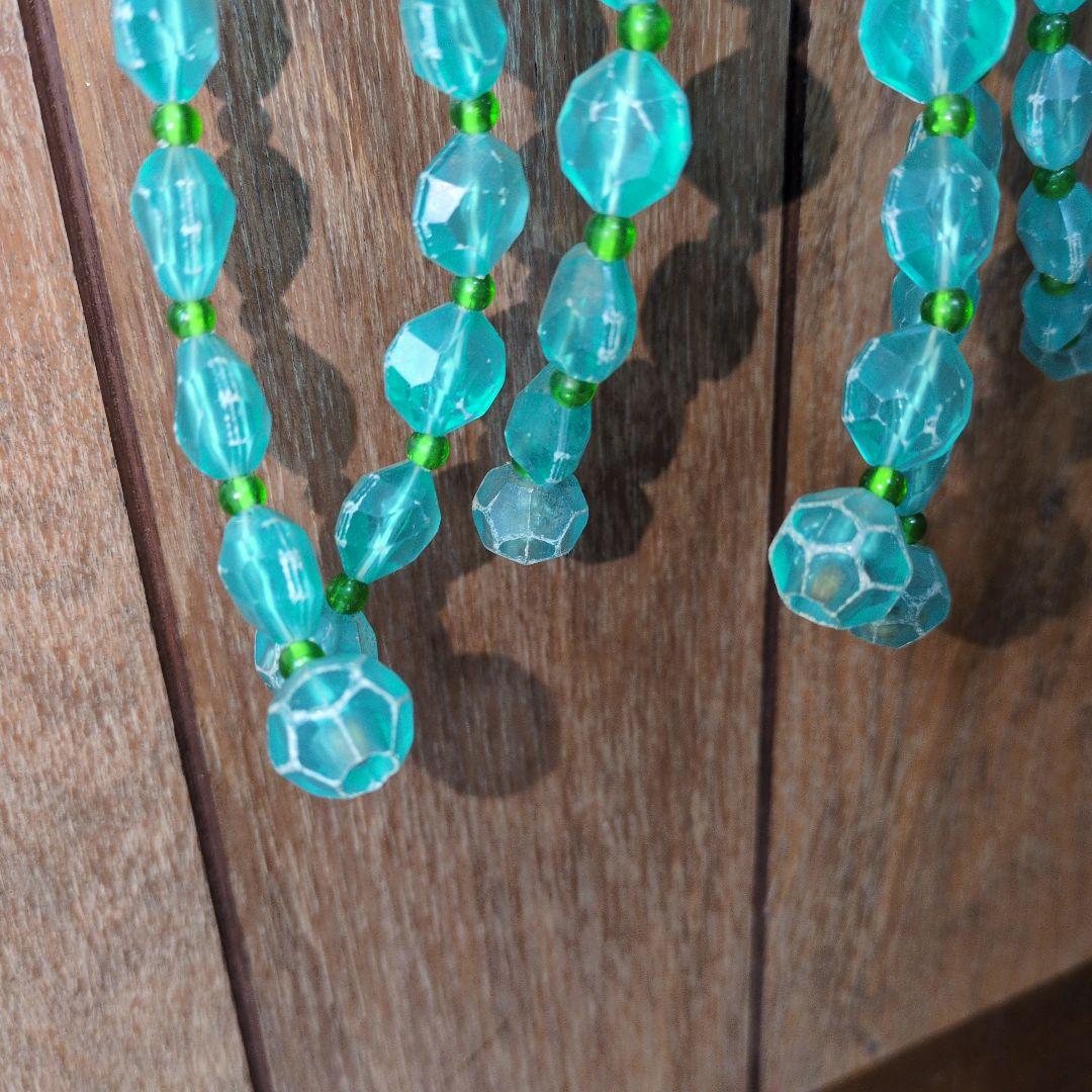 ★懐かしい〜★レトロポップな昭和のビーズのれん 玉すだれ 玉のれん 昭和レトロ