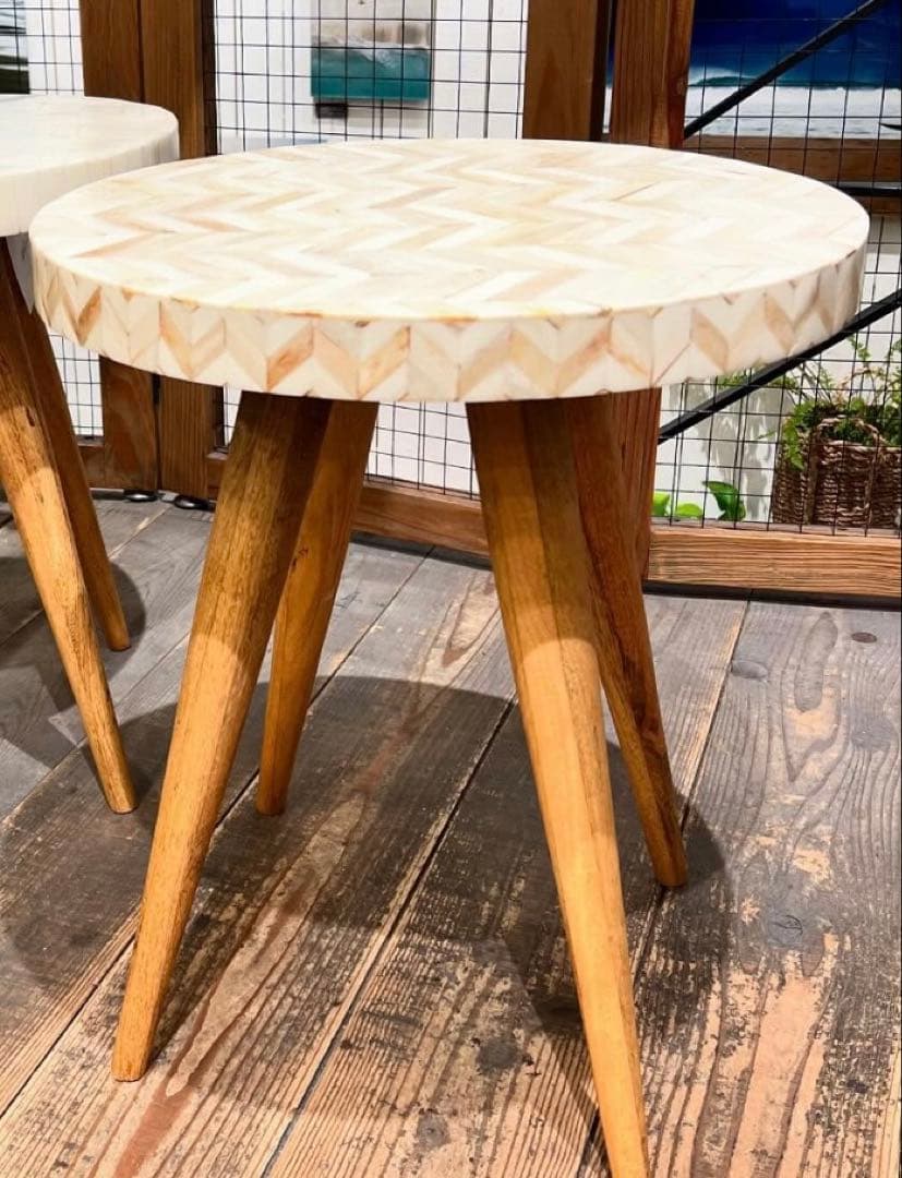 【WTW】ダブルティー ヘリンボーン サイドテーブル サイドスタンド