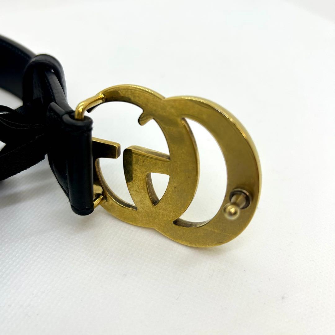 極美品⭐️大人気 Gucci グッチ マーモント ベルト レザー バックルゴールド