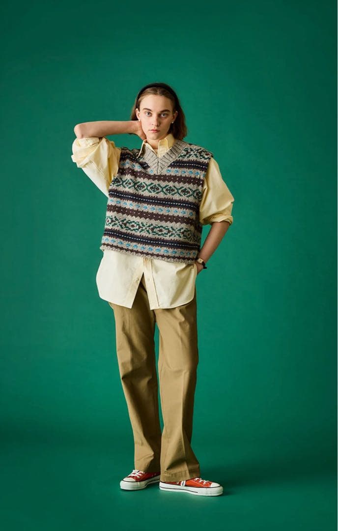 THE SHINZONE シンゾーン ウォッシュドハイウエストチノ 34