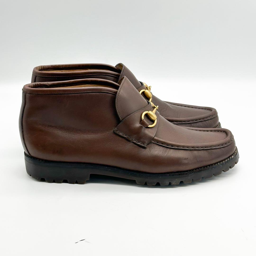 【箱付き】グッチ ホースビット ショートブーツ ローファー レザー シューズ