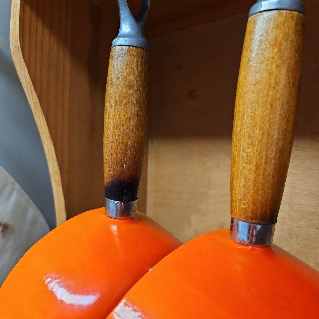 《稀少品》ル・クルーゼ鍋セット　木製ハンドル&木製ラック