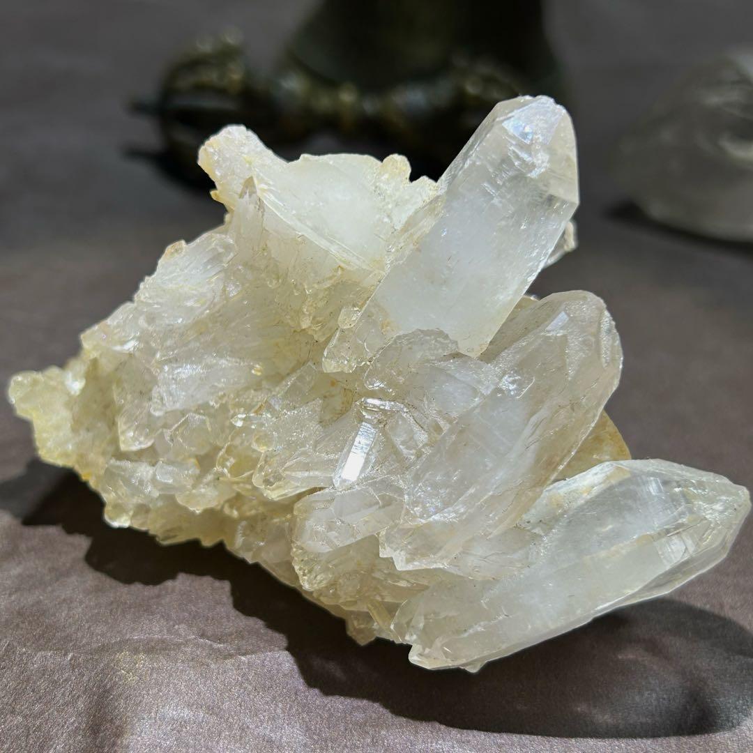 ☆別格高級品！ゴールデン　マニカラン　水晶　原石　クラスター　福徳弁天秘宝⑧