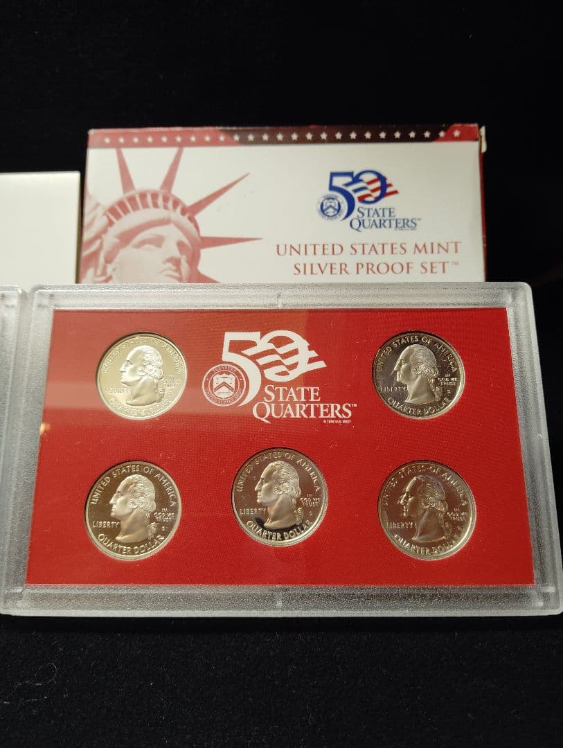 1999年 アメリカ 50州記念銀貨 シルバープルーフセット