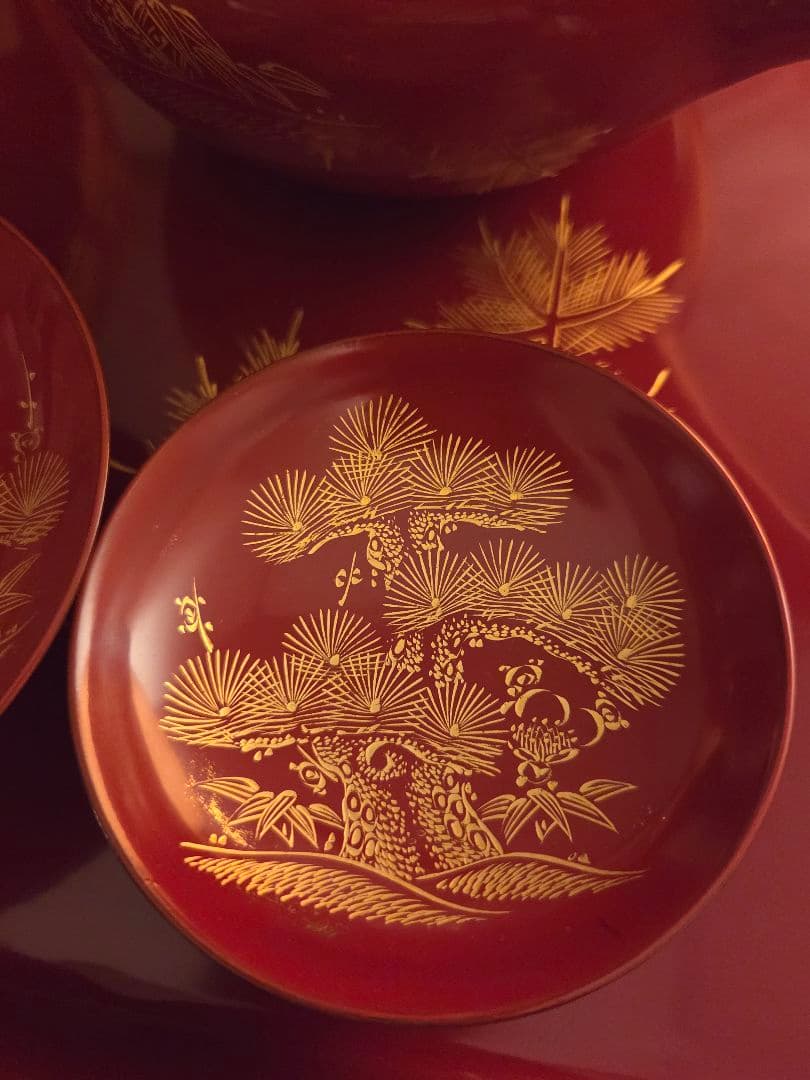 屠蘇器　松竹梅　三揃い