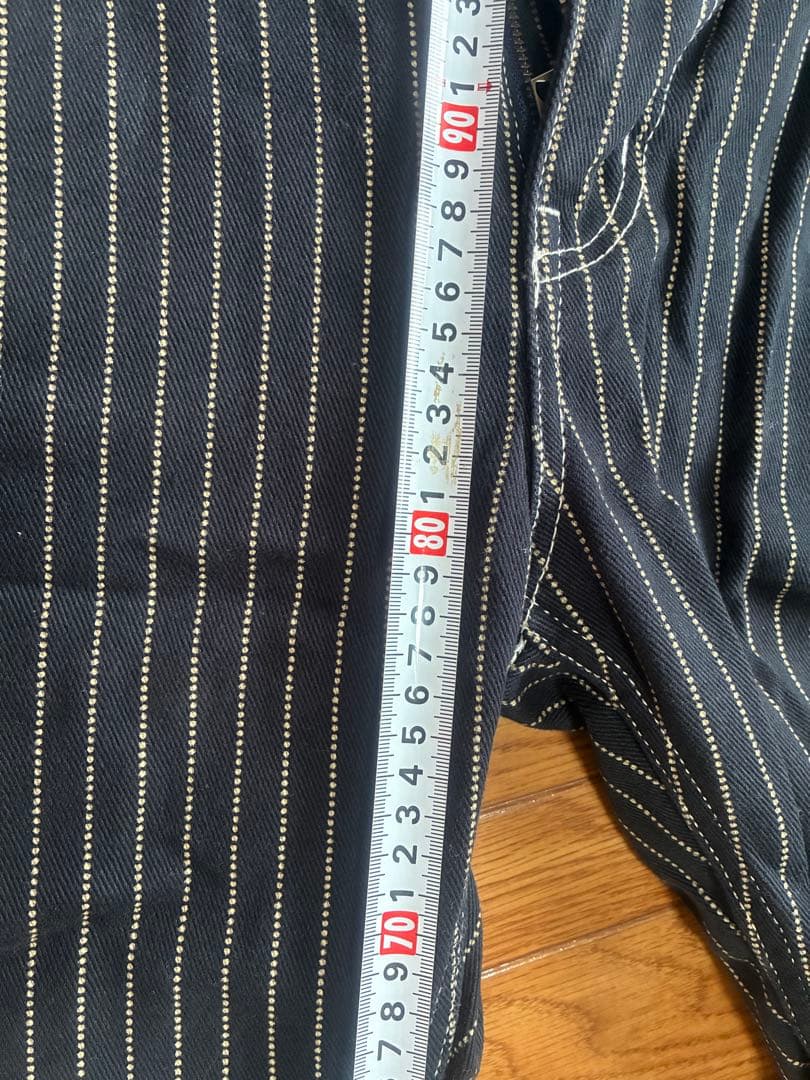 VANSON ストライプオーバーオール