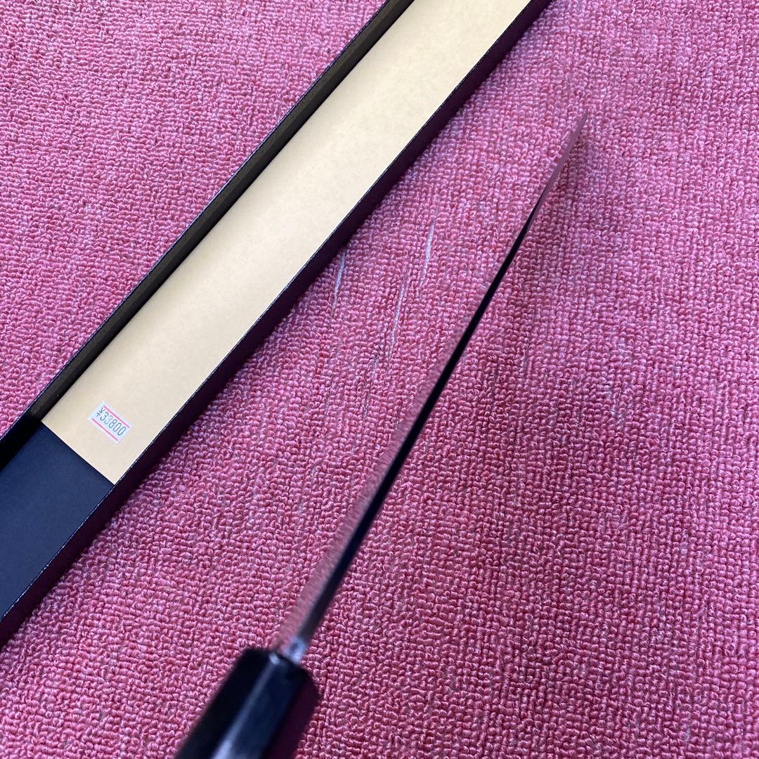 青二鋼　勘所切付柳刃包丁　300㎜ 尺0寸