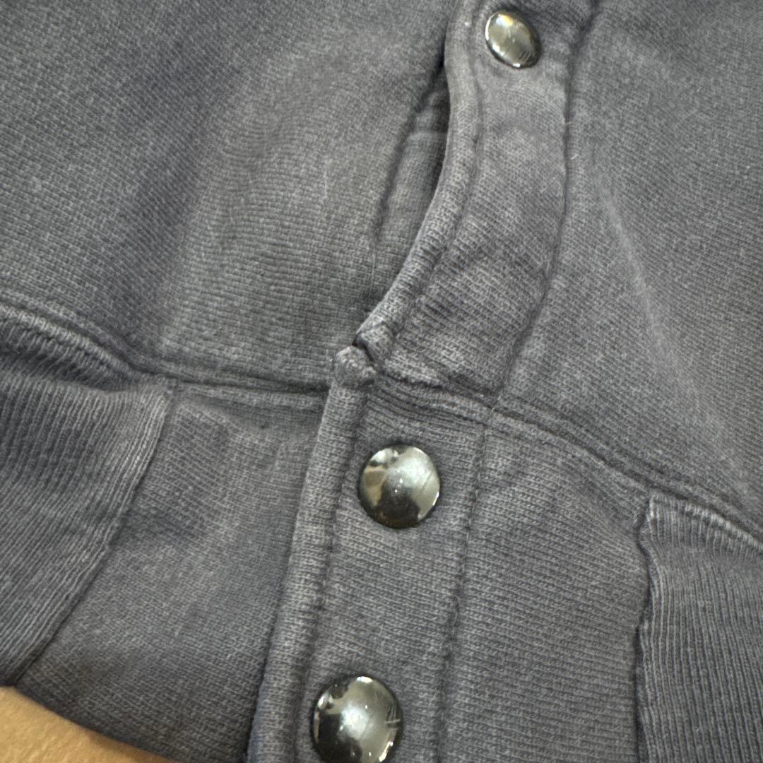 90s 刺繍タグ　champion スナップ　カーディガン　黒　XL USA