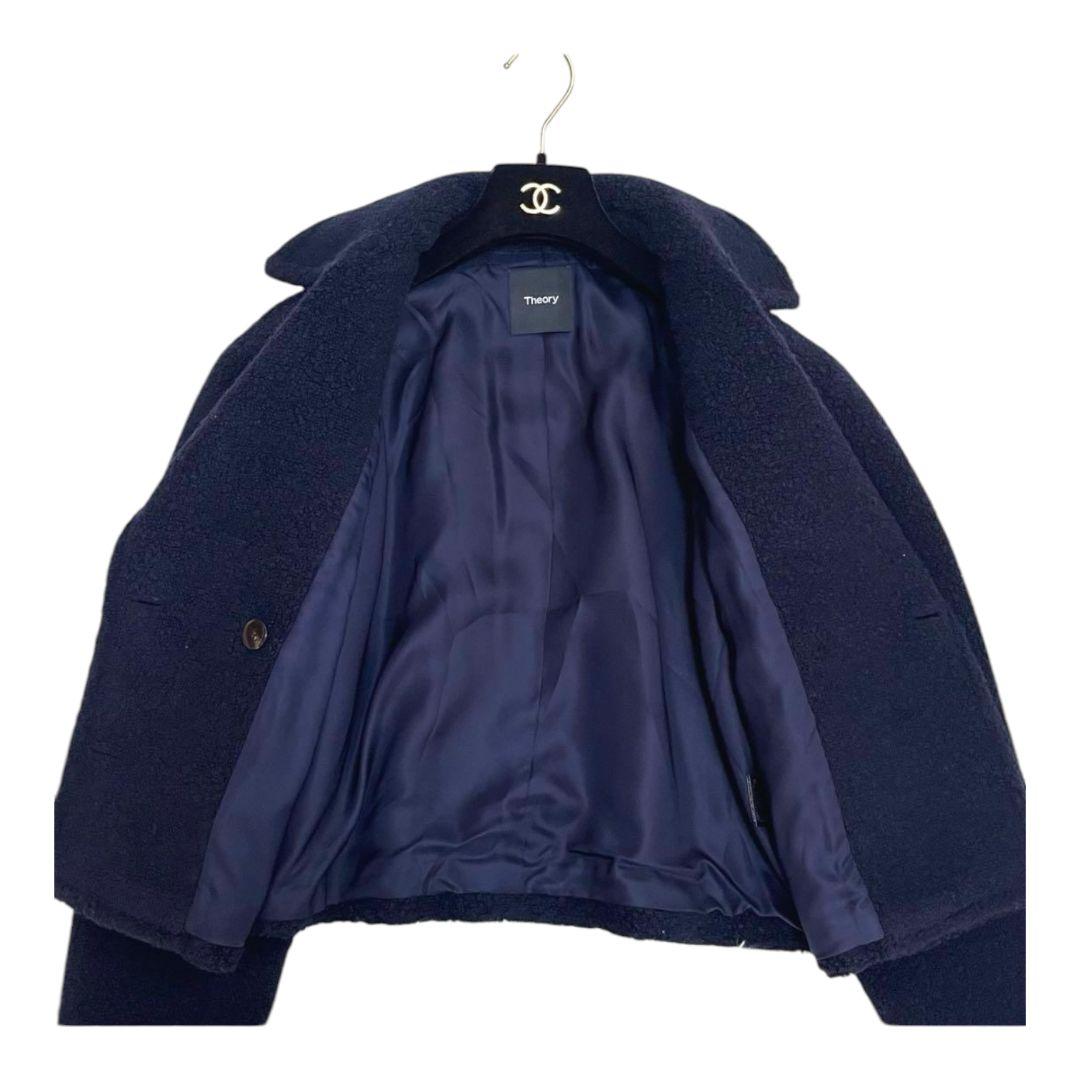 極美品セオリー 定価7万 22AW TEDDY FLEECE ボアPコート