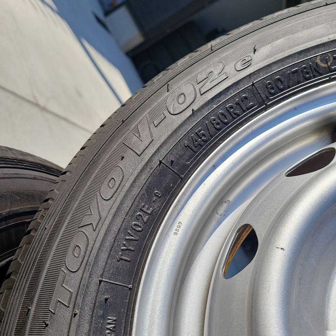 TOYO TIRES V02-e145/80R12 2023年製 ホイール付